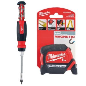 Set Ruleta 5 m + surubelnita universala cu biti, Milwaukee 4932493918