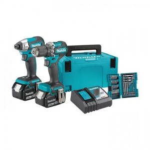 Makita DLX2423JX4 Set 2 masini DDF487, DTD157 cu 2 x 18V/3.0Ah BL1830B, incarcator, MAKPAC