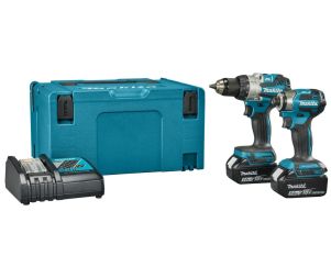 Makita DLX2528TJ-Set scule DHP489Z+DTD173Z,18V, 2x5Ah, Makpac