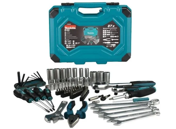 Set 87 scule de mana Makita E-08458 + valiza transport