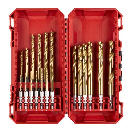 Milwaukee HSS-G TIN RED HEX Set de 19 burghie ,1/4