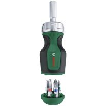 Bosch 1600A027PK Surubelnita scurta cu clichet si 6 biti, 37mm, crom vanadiu