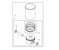 Wacker 129752 Camasa cilindru+piston si segment pentru placa compactoare model DPU2450H