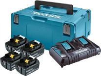 Set 4 acumulatori si incarcator Makita 197626-8, LXT 18 V, 5Ah, Makpac