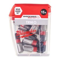 Set 15 biti pentru insurubat Milwaukee Shockwave Impact Duty 4932430892, TX50