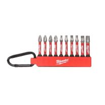 Set 10 biti Shockwave Impact Duty™ Milwaukee 4932480941, HEX 1/4", 50 mm, suport cu carabiniera