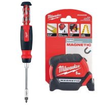Set Ruleta 5 m + surubelnita universala cu biti, Milwaukee 4932493918