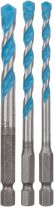 Set 3 burghie multifunctionale Bosch 2608589529, HEX-9
