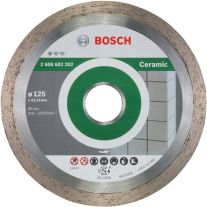Disc de taiat diamant ceramic Bosch 2608602202, 125 mm, 22,23 mm x 1,6 mm x 7 mm, argintiu