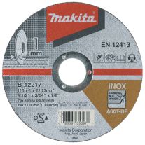 Disc taiere inox, Makita B-12217, 115X1.0X22 mm