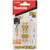 Set 3 capete insurubare Makita B-52489 Dublu TORX T20-65mm