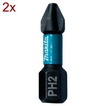 Set 2 biti impact MAKITA B-63616, black, hex 1/4", PH2, 25 mm