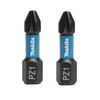 Set 2 biti impact MAKITA B-63638, black, hex 1/4", PZ1, 25 mm