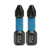 Set 2 biti impact MAKITA B-63644, black, hex 1/4", PZ2, 25 mm