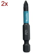 Set 2 biti impact MAKITA B-63747, black, hex 1/4", PZ1, 50 mm