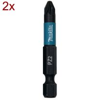 Set 2 biti impact MAKITA B-63753, black, prindere hex 1/4", PZ2, 50 mm