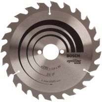 Panza fierastrau circular 190x2.6x30 mm, 24 dinti, lemn, Bosch 2 608 640 615