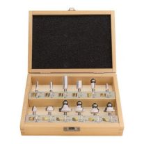 Makita D-57065 Set cutite frezat, tija 6 mm, ambalaj lemn, 12 bucati