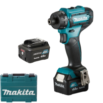 Masina de insurubat si gaurit cu 2 acumulatori Makita DF033DSME, Li-Ion CXT 12Vmax/4Ah