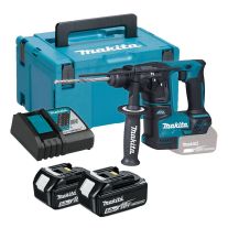 Makita DHR171RTJ - Ciocan rotopercutor + 2 acumulatori LXT 18V-5Ah + incarcator + Makpac 3