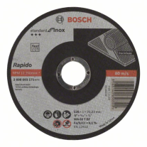Disc taiere inox Bosch Standard for Inox Rapido, cod 2608603171, 125x22.2x1 mm