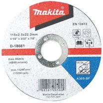 Disc abraziv economic pentru taiere metal MAKITA D-18677, 125mm