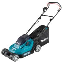 Masina de tuns gazon DLM382PM2 MAKITA cu acumulatori 2x18V(36V), 2x4.0Ah Li-Ion LXT, 38 cm, mulcire