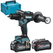 Makita HP001GM201 - Masina de insurubat si gaurit cu percutie + 2x40V 4Ah XGT + incarcator + Makpac