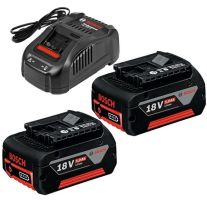 Set 2 acumulatori Li-Ion Bosch GBA 18V, 5.0 Ah + incarcator GAL 1880 CV