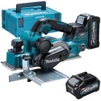 Makita KP001GM201 Rindea cu 2 acumulatori XGT 40 Vmax/ 4Ah, 82 mm, AWS, XPT, valiza speciala