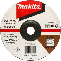 Disc de polizor unghiular 180x6x22.23mm, degrosare inox, Makita A-80880