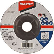 Disc abraziv pentru slefuire metal MAKITA A-80933, 125 mm