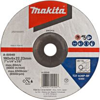 Disc abraziv pentru slefuire otel MAKITA A-80949, 180X6X22.23