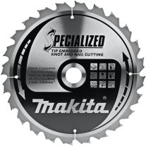 Makita B-09450 Panza fierastrau circular, 270x30x2.6mm, 24 dinti, lemn cu noduri / cuie