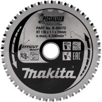Panza fierastrau circular 136x1.1x20 mm, 45 dinti, metal, Makita B-69272 Efficut