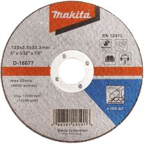 Disc de polizor unghiular 125x2.5x22.2mm, debitare metal, Makita D-18677