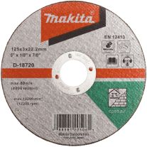 Disc abraziv economic pentru taiere piatra MAKITA D-18720, 125mm