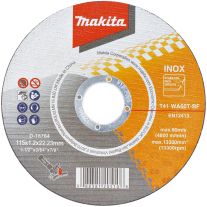 Disc polizor unghiular 115x1.2x22.23mm, debitare inox, Makita D-18764
