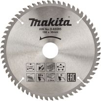 Panza circular Makita D-65595, 190x30x2.2 mm, 60 dinti