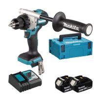 Makita DDF486RTJ Masina de gaurit si insurubat, 2 x Li-Ion, 18V/5 Ah, 130 Nm, valiza