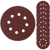 Set 10 discuri slefuire lemn / metal, 125 mm, granulatie 120, 8 gauri, Velcro, Makita P-43577