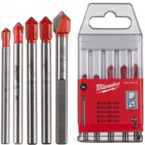 Milwaukee 4932479948 Set burghie pentru sticla si placi ceramice, 5buc