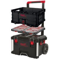 Milwaukee 4932493927 PACKOUT 3 piese - Organizator accesorii, lada, carucior cu roti