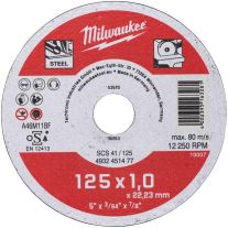 Disc abraziv debitare metal, 125x1.0x22.23mm, Milwaukee 4932 4514 77