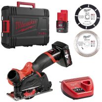 Milwaukee M12FCOT-422X - Masina debitat materiale multiple M12 FUEL + 2x12V/2Ah-4Ah + incarcator + valiza + accesorii