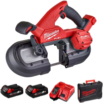 Milwaukee M18FBS85-202C  Fierastrau cu banda M18 FUEL, Li-Ion 18V, 2 x M18 B2 acumulator, M12-18 FC incarcator, cutie plastic