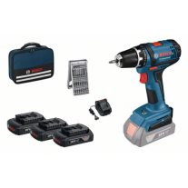 Masina de gaurit insurubat cu acumulator BOSCH GSR 18-2-Li + accesorii