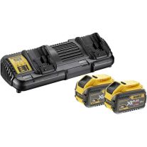 Incarcator cu doua porturi DeWalt DCB132X2 universal XR, cu 2 acumulatori 4A/Li-Ion