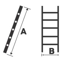 A – Inaltime max. 359 cm
B – Latime scara 35 cm