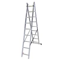 Scara dubla Bisonte STR209, aluminiu, 2×9 trepte, 240 cm